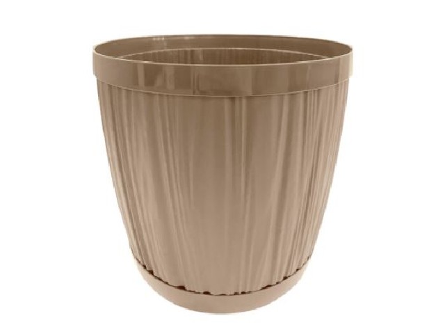 Горшок для цветов InGreen BARCELONA 1,8л, D155мм молочный шоколад